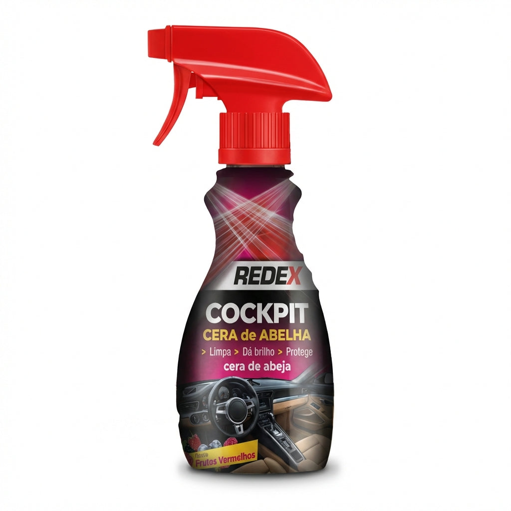 Redex Cockpit Cera de Abelha 200ml - Frutos Vermelhos — foto 7 — limpeza interior automóvel