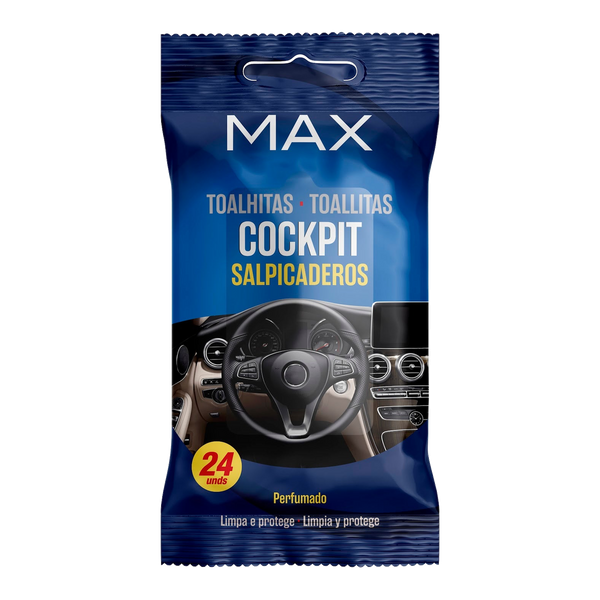 Max Toalhitas Cockpit 24 unid - fundo transparente