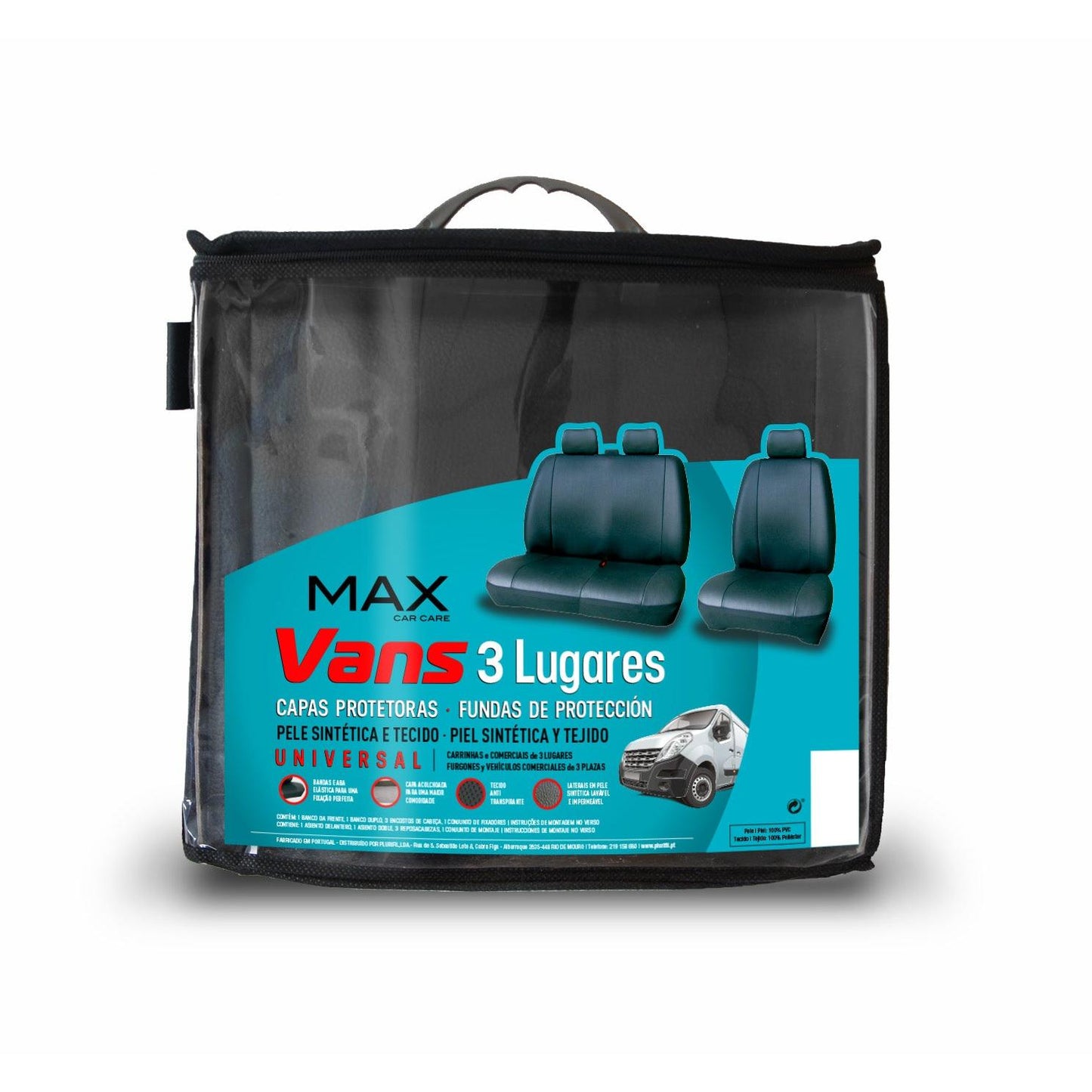 Max Capa Bancos Carrinhas 3 Lugares