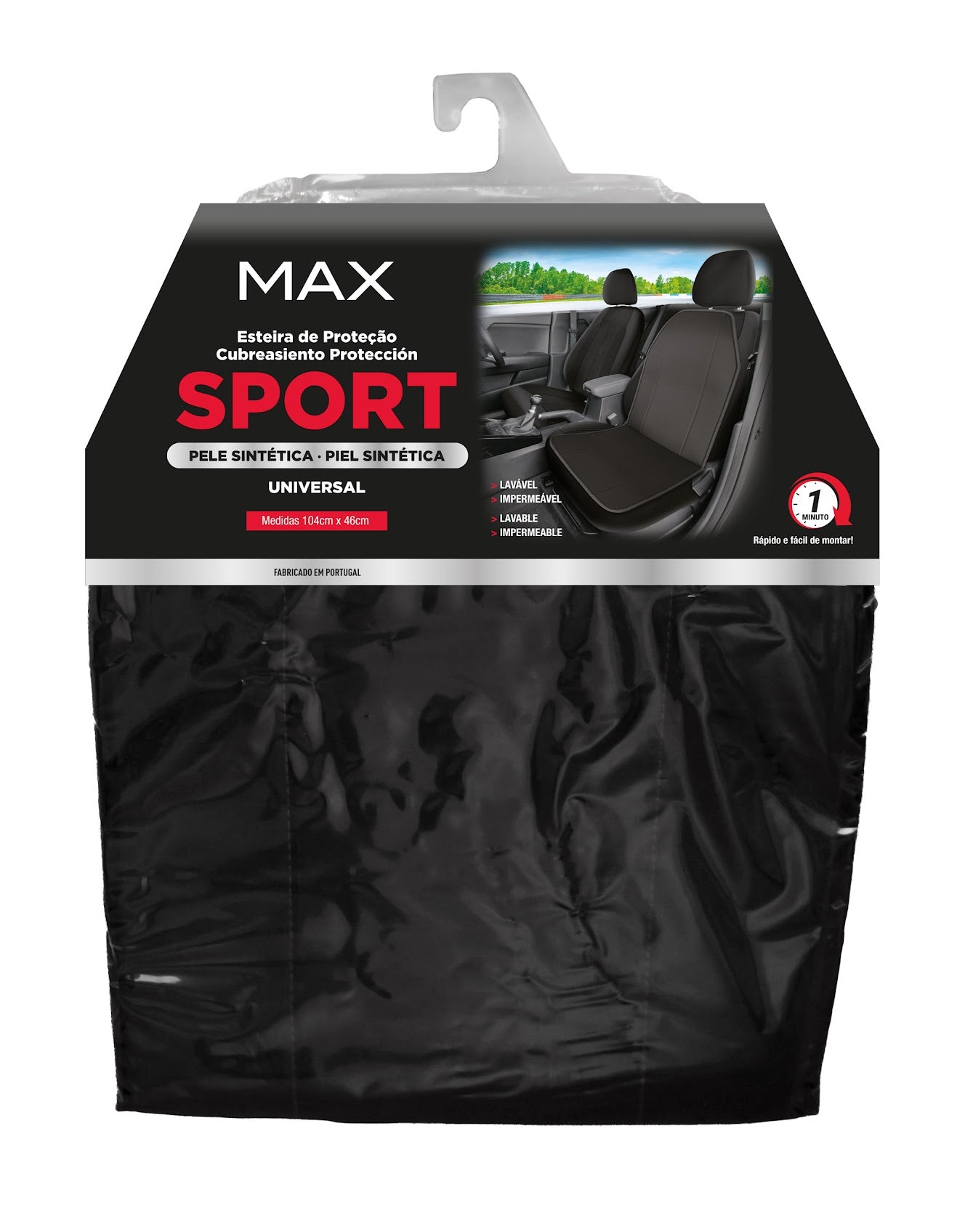 A Max Esteira Sport é projetada para quem busca um visual esportivo e sofisticado no interior do carro. 