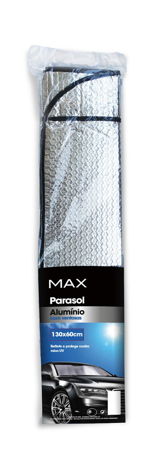 Max Parasol 130 x 60 cm protege o interior do veículo contra os raios UV, mantendo o carro mais fresco e preservando os materiais. De fácil instalação, é uma escolha prática para qualquer carro.