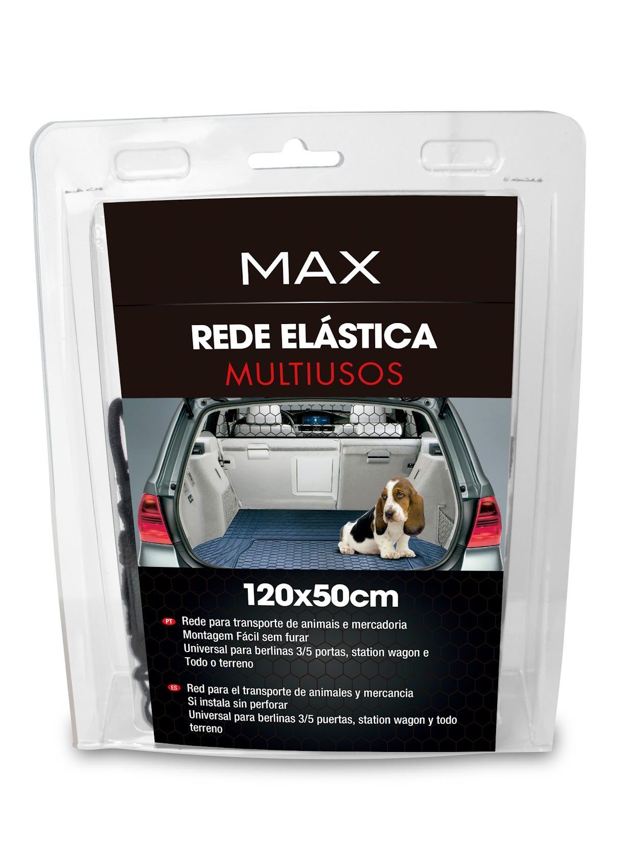 Max Rede Elástica 120 x 50 cm é ideal para organizar e segurar itens no porta-bagagens do carro, garantindo que tudo fique seguro e no lugar durante a viagem. Feita de material durável e flexível.