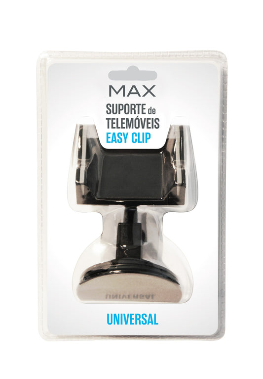 Max Suporte Telemóvel Easyclip é fácil de instalar e proporciona uma fixação segura para o telemóvel durante a condução. Com design ajustável, é compatível com vários modelos de telemóveis.