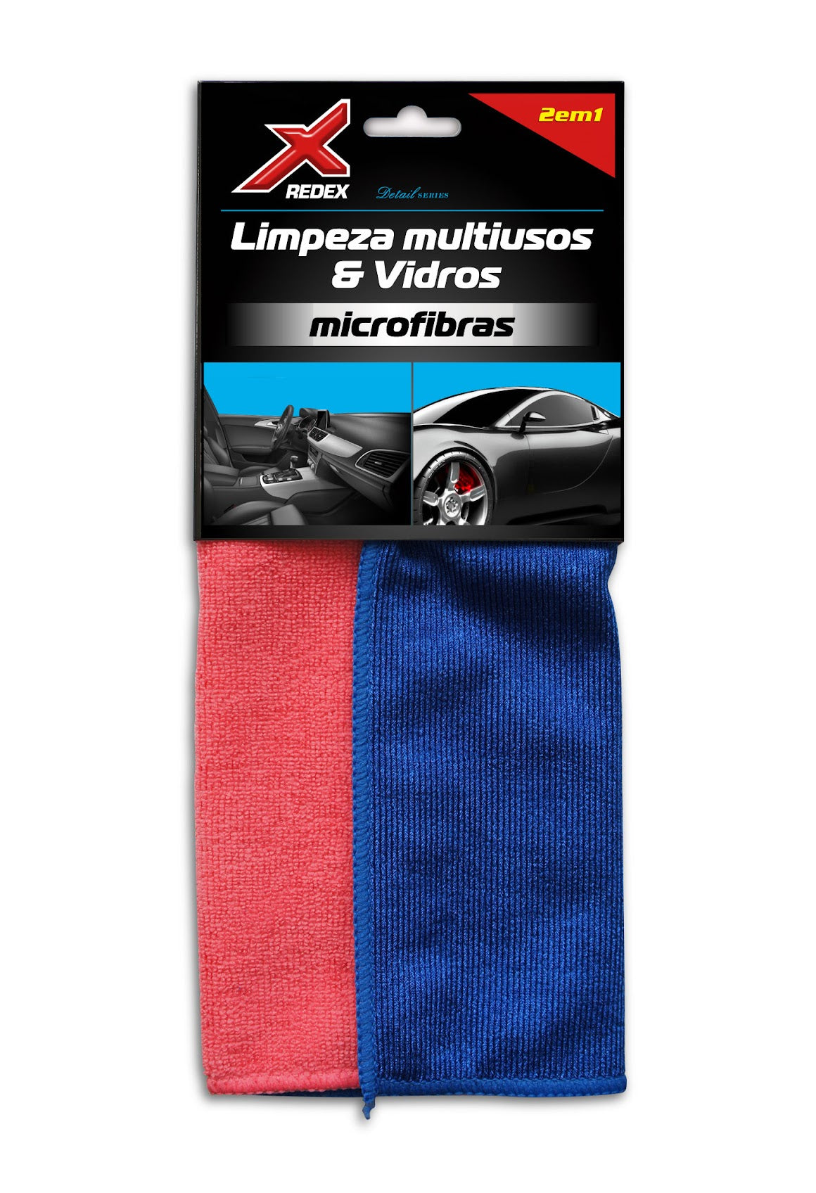 O Redex Pano Limpeza Multiusos + Pano Vidros oferece uma solução completa para a manutenção do seu veículo. O pano multiusos é ideal para limpar superfícies internas e externas, removendo poeira, gordura e sujeira de maneira eficiente. Já o pano para vidros é especializado na limpeza de janelas, espelhos e para-brisas, garantindo um acabamento sem manchas e com total transparência.