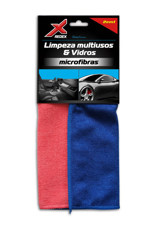 O Redex Pano Limpeza Multiusos + Pano Vidros oferece uma solução completa para a manutenção do seu veículo. O pano multiusos é ideal para limpar superfícies internas e externas, removendo poeira, gordura e sujeira de maneira eficiente. Já o pano para vidros é especializado na limpeza de janelas, espelhos e para-brisas, garantindo um acabamento sem manchas e com total transparência.