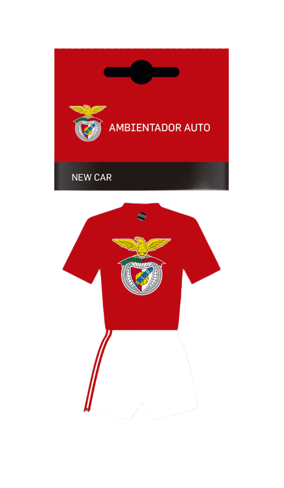 Tem o carro a rigor com o ambientador do Sport Lisboa e Benfica. 