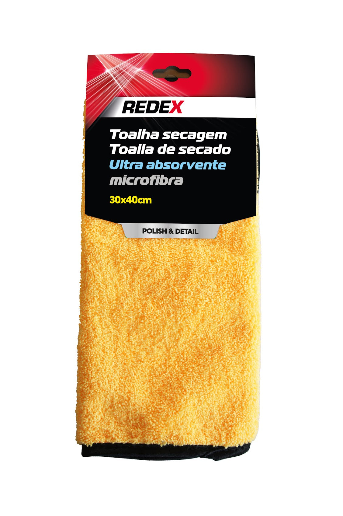 A Redex Toalha de Secagem Ultra Absorvente é a solução ideal para quem deseja secar o seu veículo de forma rápida e eficiente. Feita com microfibra de alta qualidade, esta toalha possui uma capacidade de absorção excepcional, permitindo que você elimine a água da superfície do carro sem deixar manchas ou riscas.