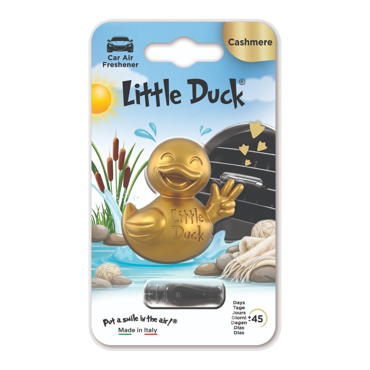 Little Duck - Cashmere - ambientador automóvel na embalagem