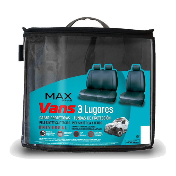 Max Capa Bancos Carrinhas 3 Lugares - fundo transparente
