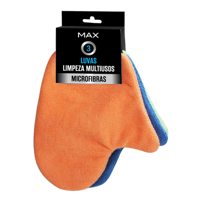 Max Set of 3 Microfibre Mitts - transparent background