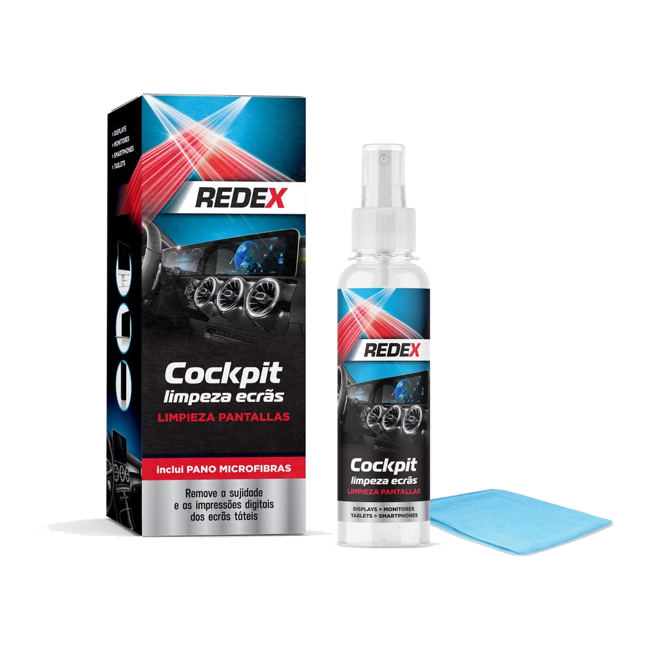 REDEX Cockpit Limpeza de Ecrãs + Pano Microfibra