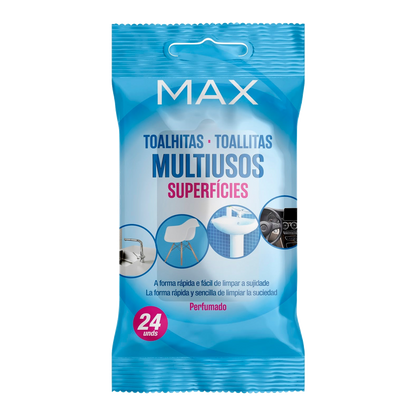 Max Toallitas Multiusos 24 uds - fondo transparente