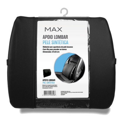 Max Faux Leather Lumbar Support - transparent background
