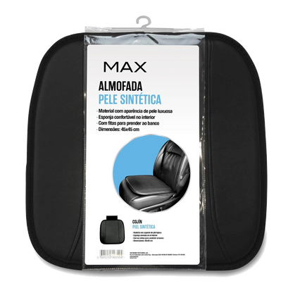 Max Faux Leather Cushion - transparent background