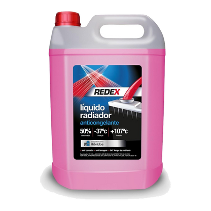 Redex Líquido Refrigerante Anticongelante 50% 5 L - 5 L - fondo transparente
