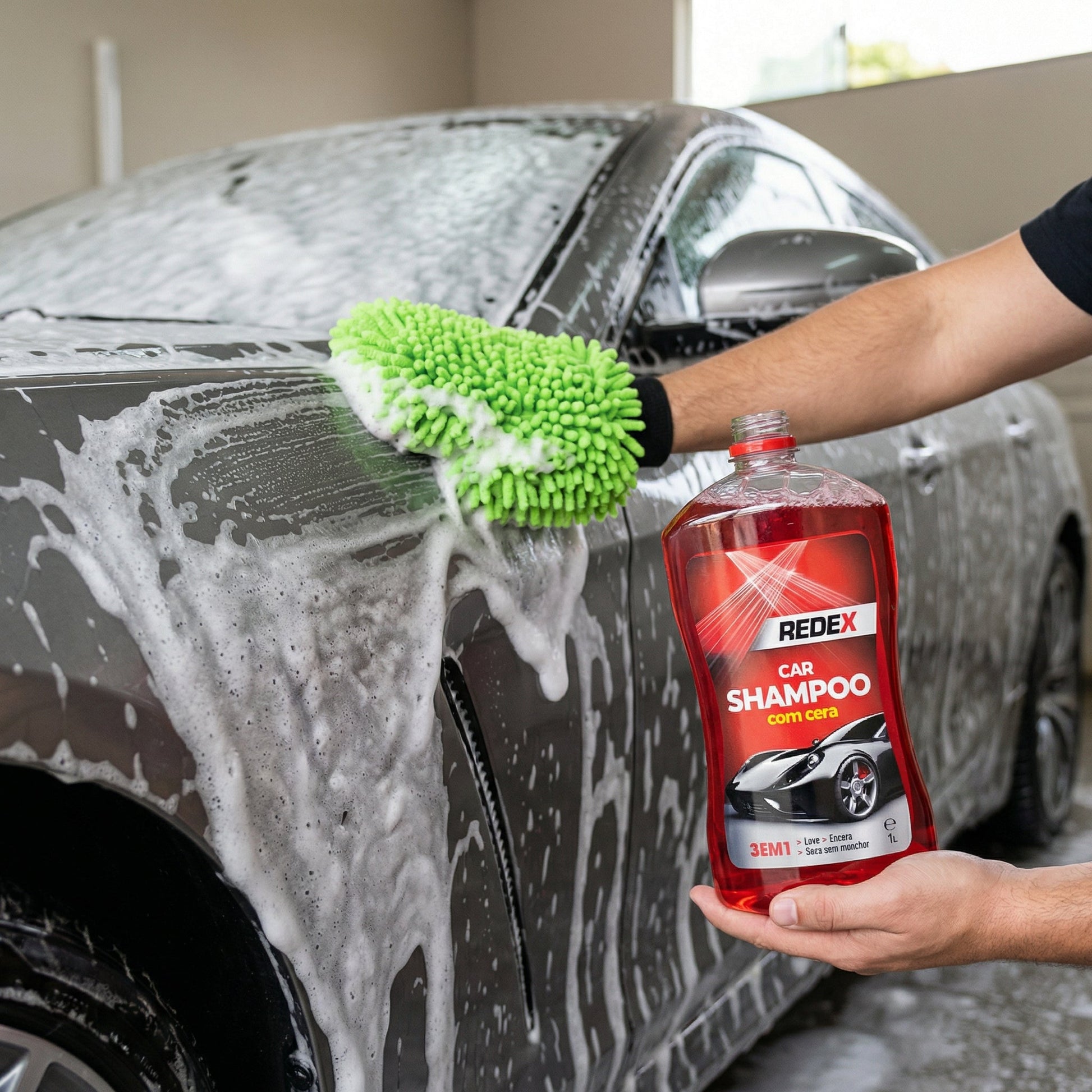 Redex Car Shampoo 1L — foto 4 — limpeza exterior automóvel