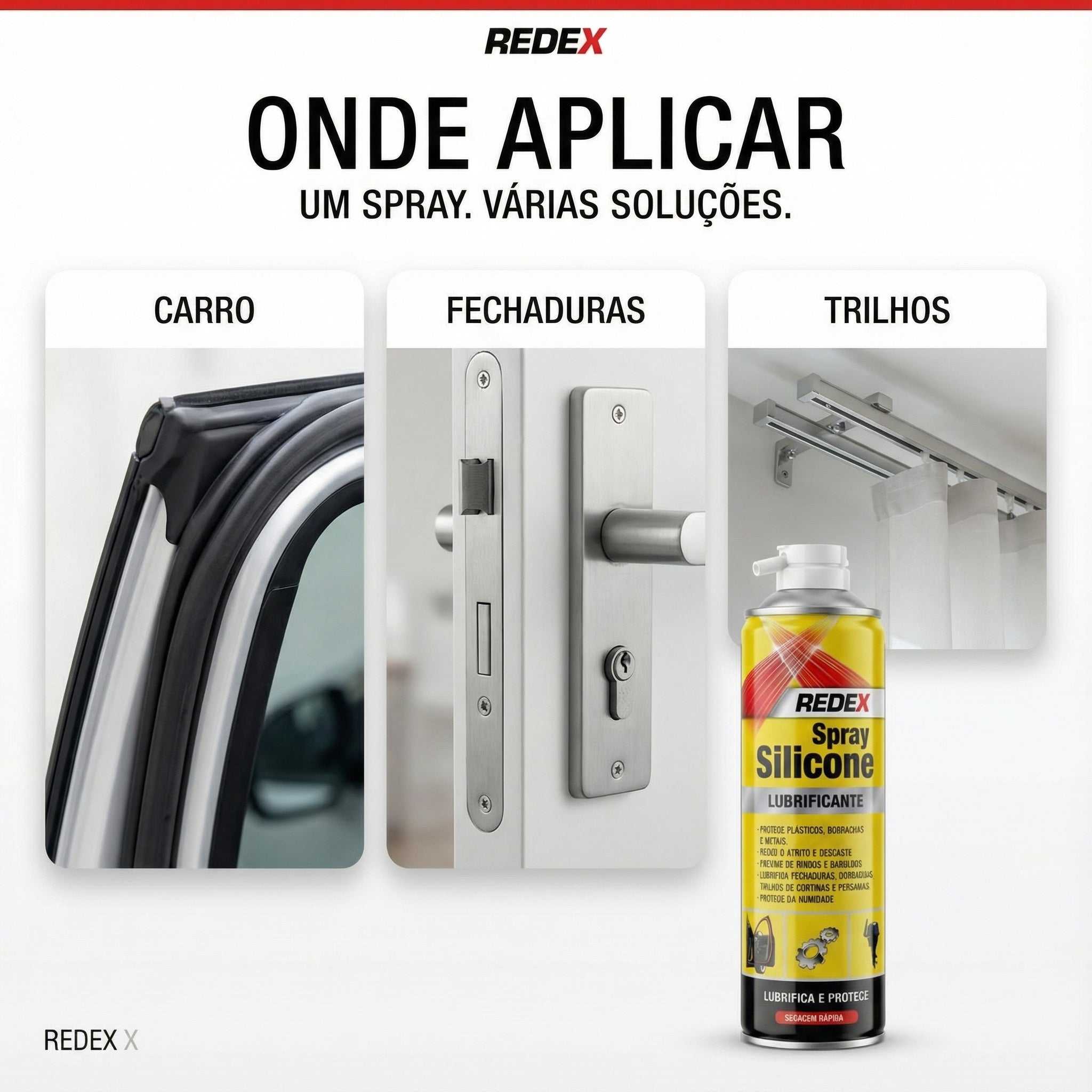 Redex Silicone Spray 500ml — foto 4 — limpeza interior automóvel