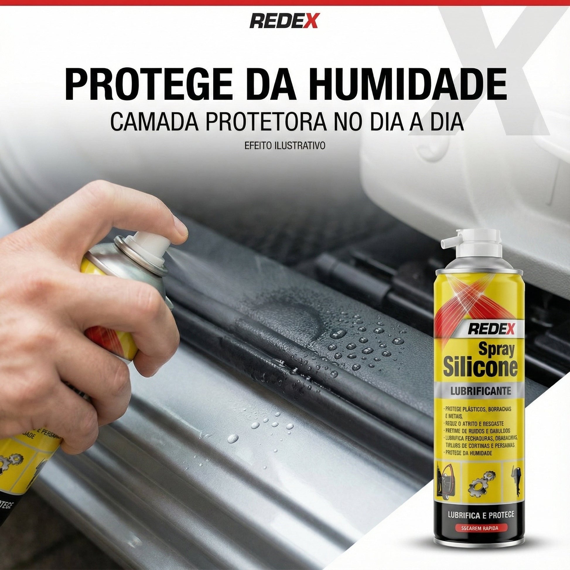 Redex Silicone Spray 500ml — foto 5 — limpeza interior automóvel
