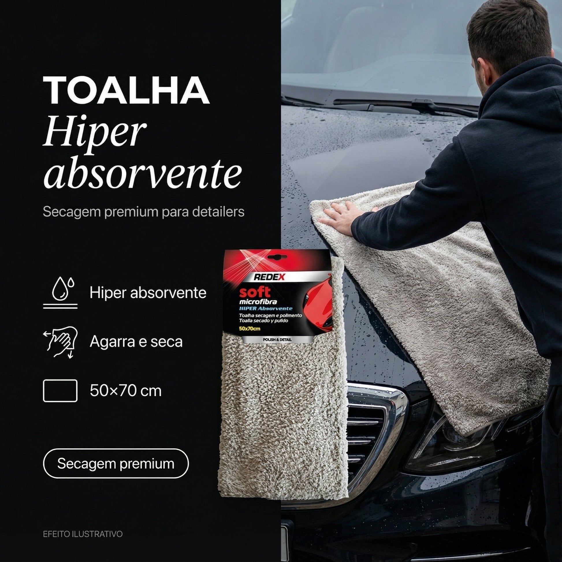 Redex Toalha de Secagem e Polimento — foto 3 — limpeza exterior automóvel