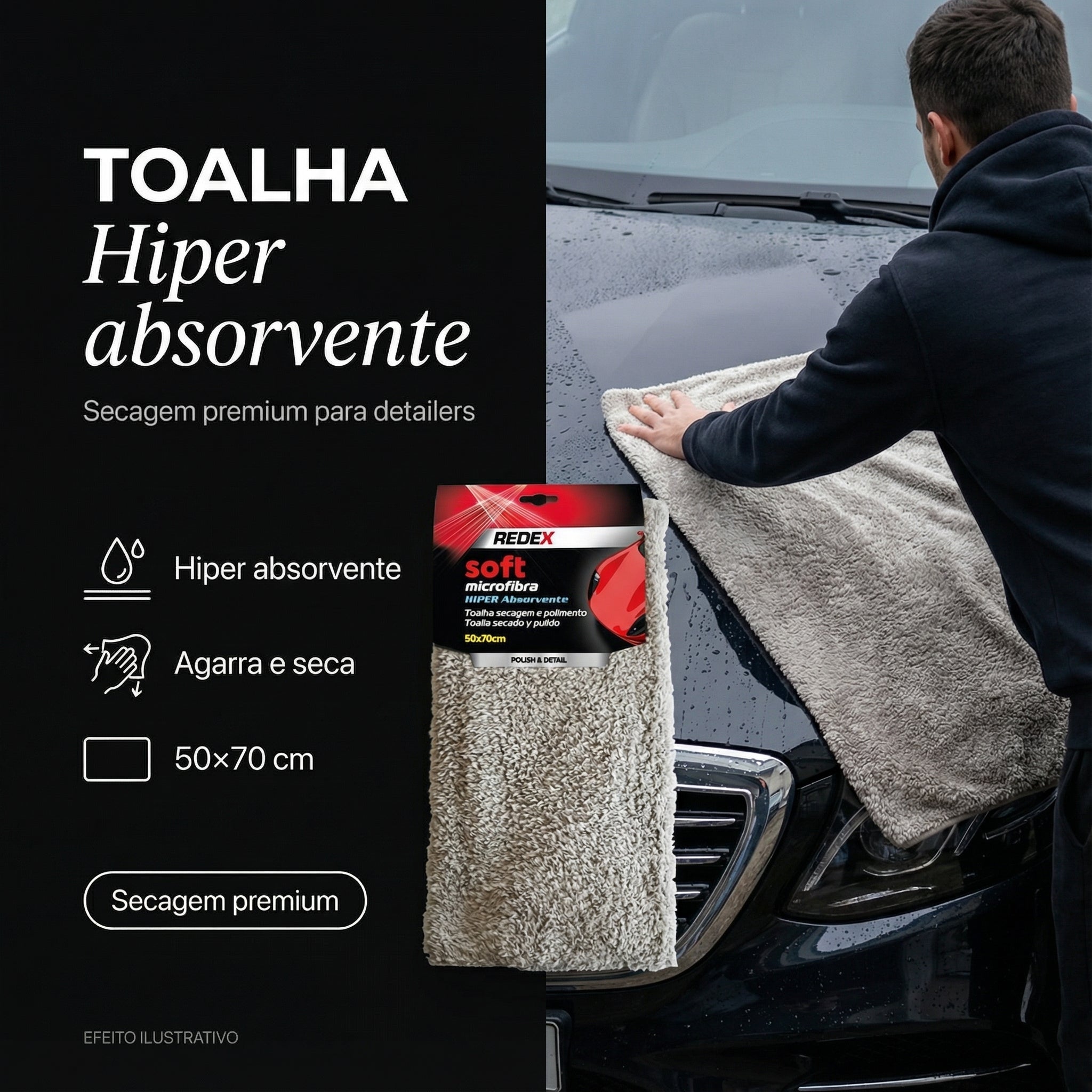 Redex Toalha de Secagem e Polimento — foto 3 — limpeza exterior automóvel