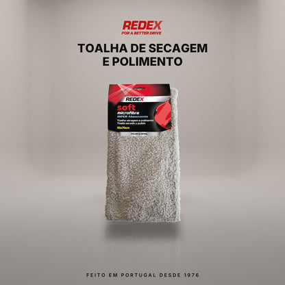 Redex Toalha de Secagem e Polimento em microfibra — packshot em estúdio