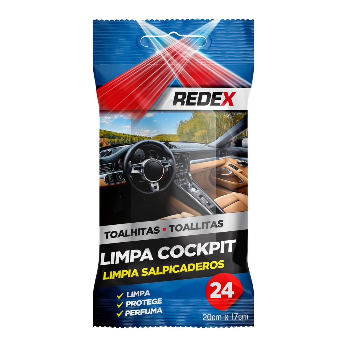 REDEX Cockpit Cleaning Wipes — 24 Units