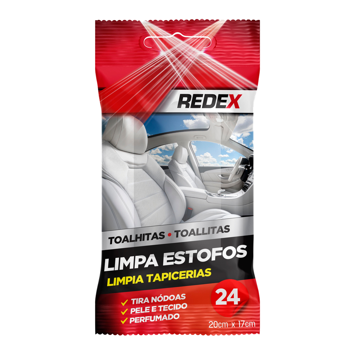 REDEX Upholstery Cleaning Wipes — 24 Units