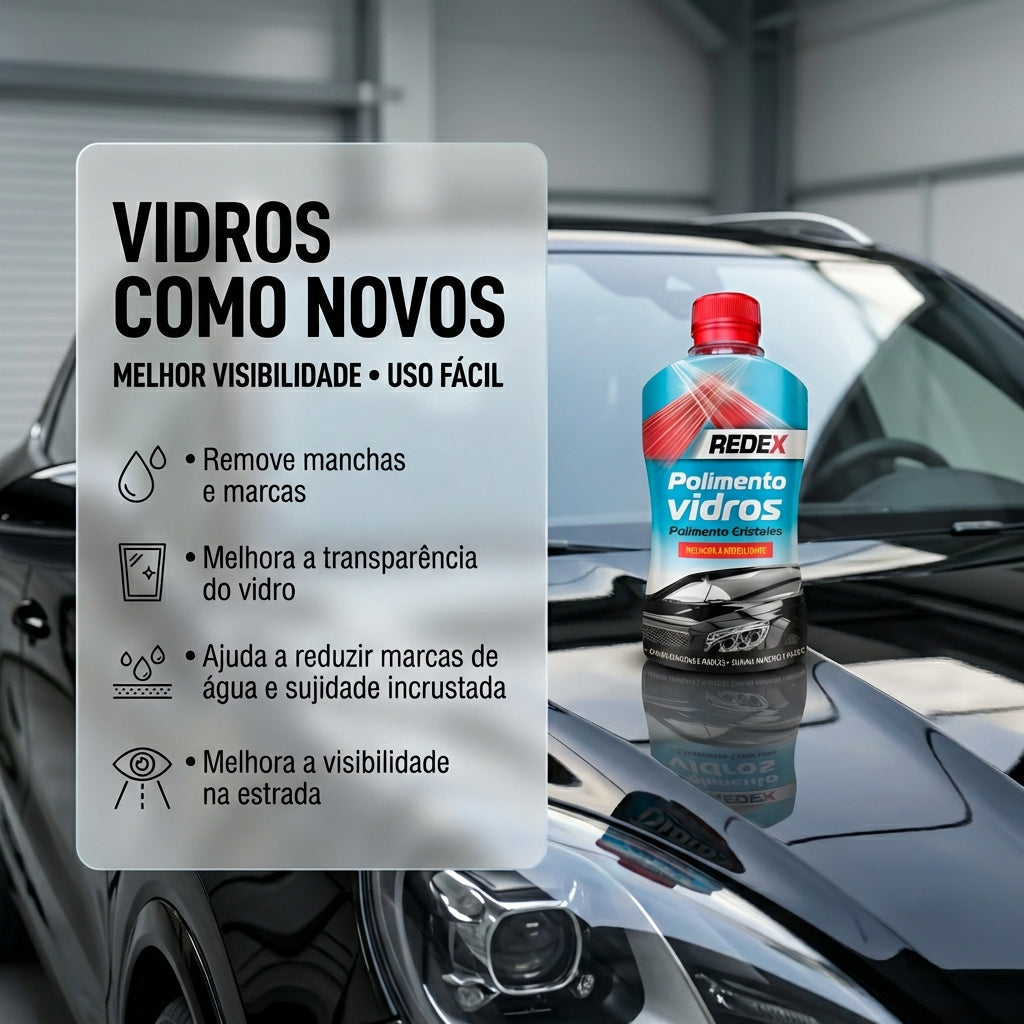 Redex Polimento de Vidros 250ml — foto 3 — produto automóvel profissional