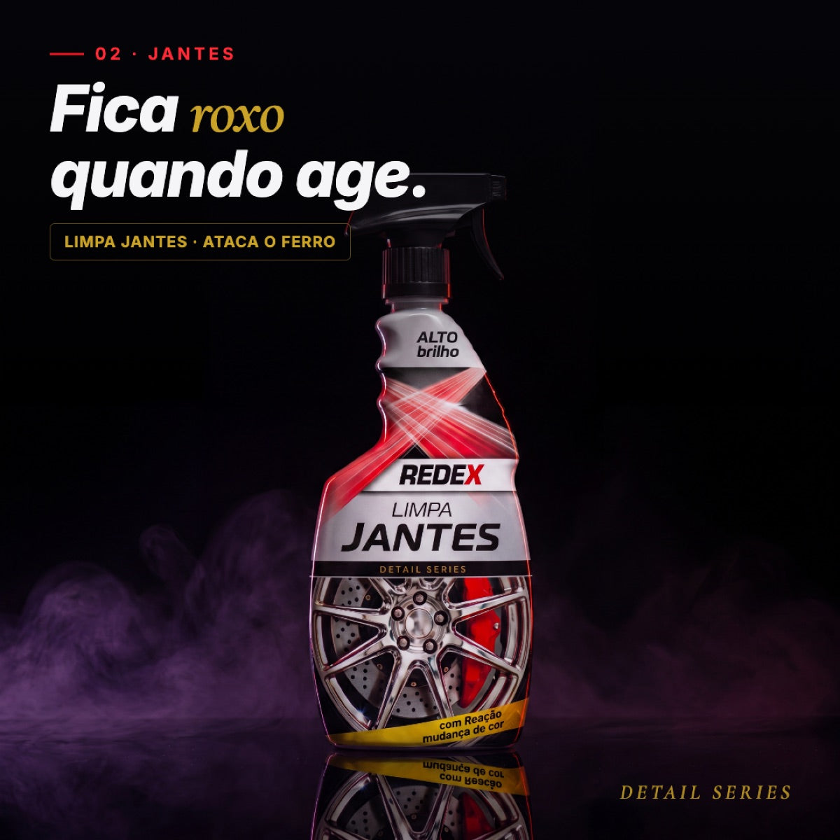 Limpa Jantes — fica roxo onde há ferro